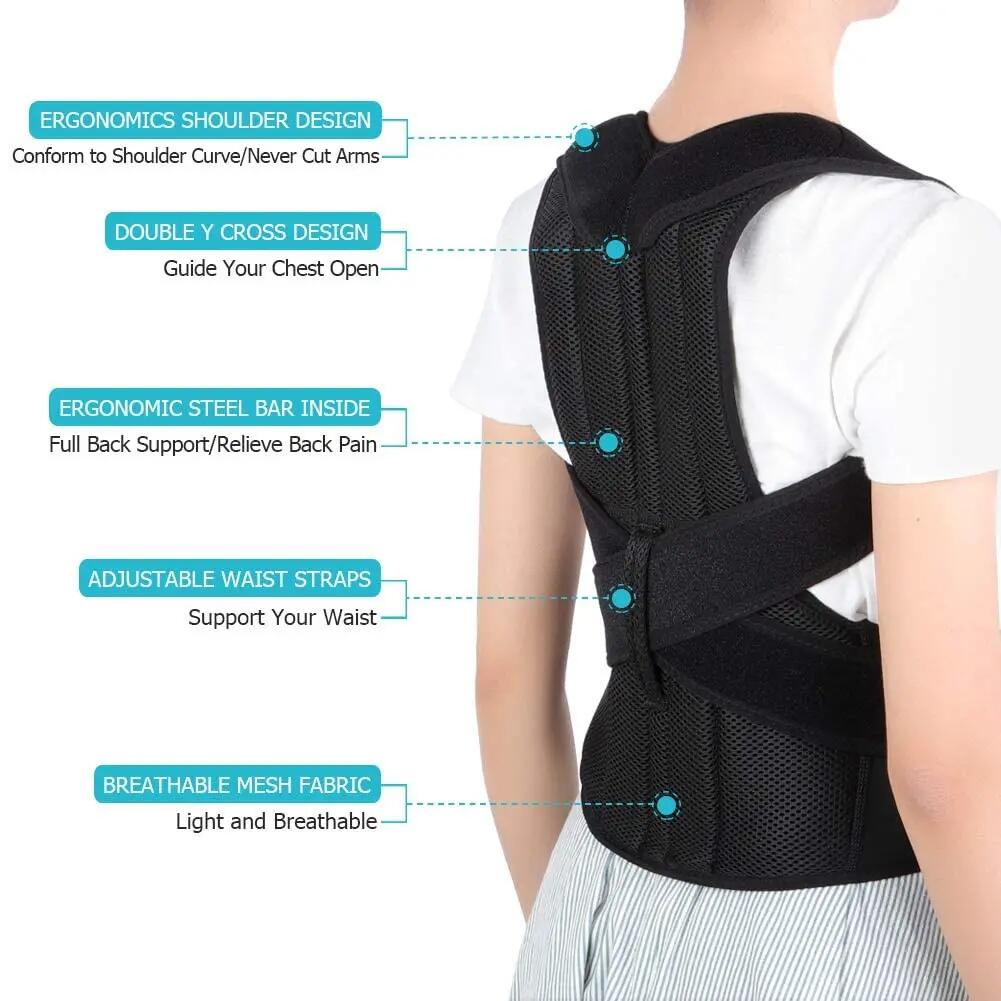 Corrector de Postura Ajustable Apoyo, Enderezador de Espalda (Talla XL) 2/7