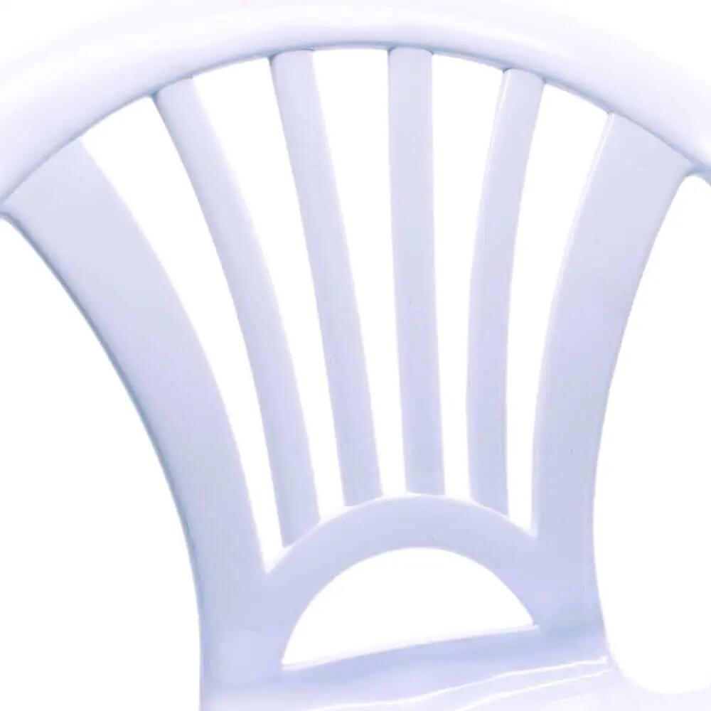 Silla pequeña apilables para Interior y Exterior de plástico (Blanco) 5/5