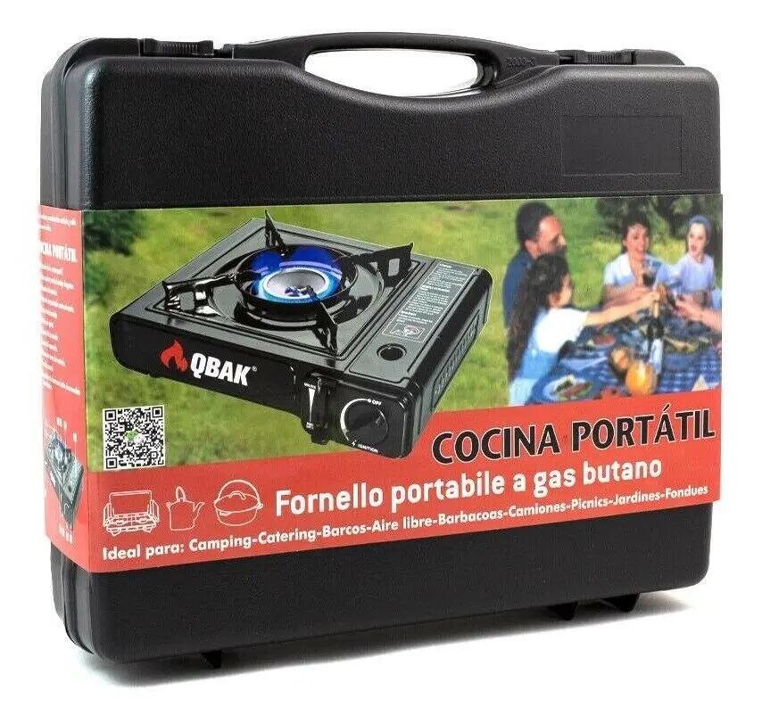 Cocina hornillo a gas portátil 1 quemador estufa camping gas + 4 Cartuchos 227gr 5/6