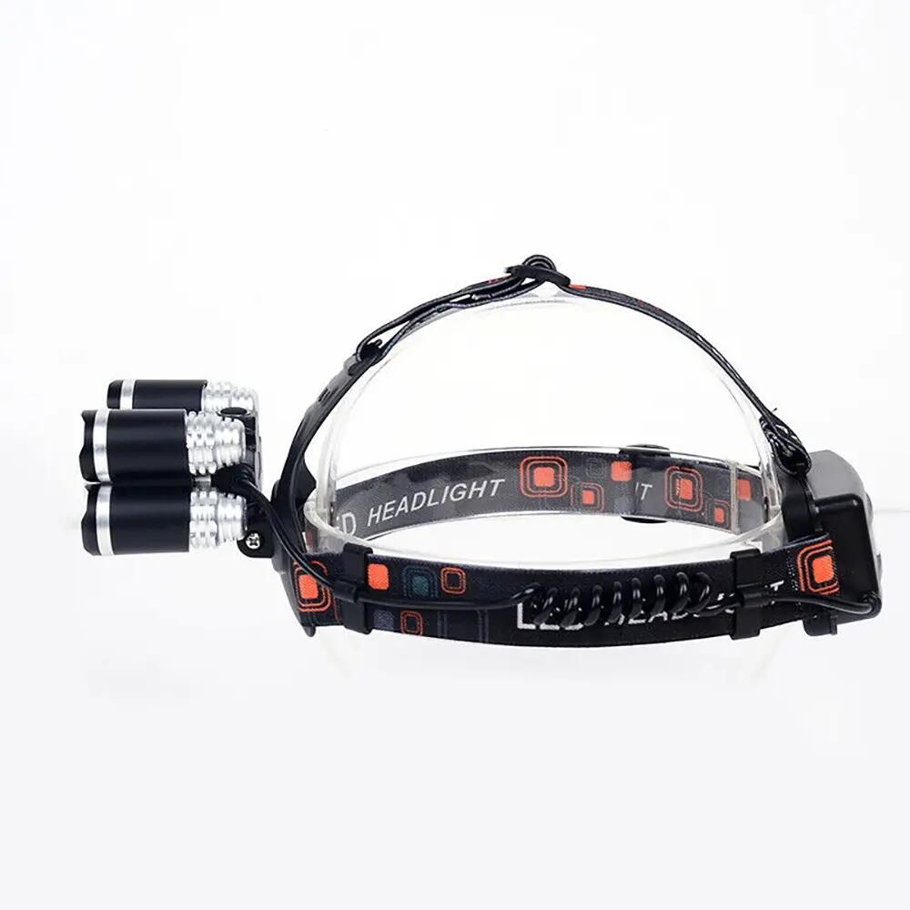 Lanterna de cabeça recarregável 10000LM 5x XM-L XML T6 5/5