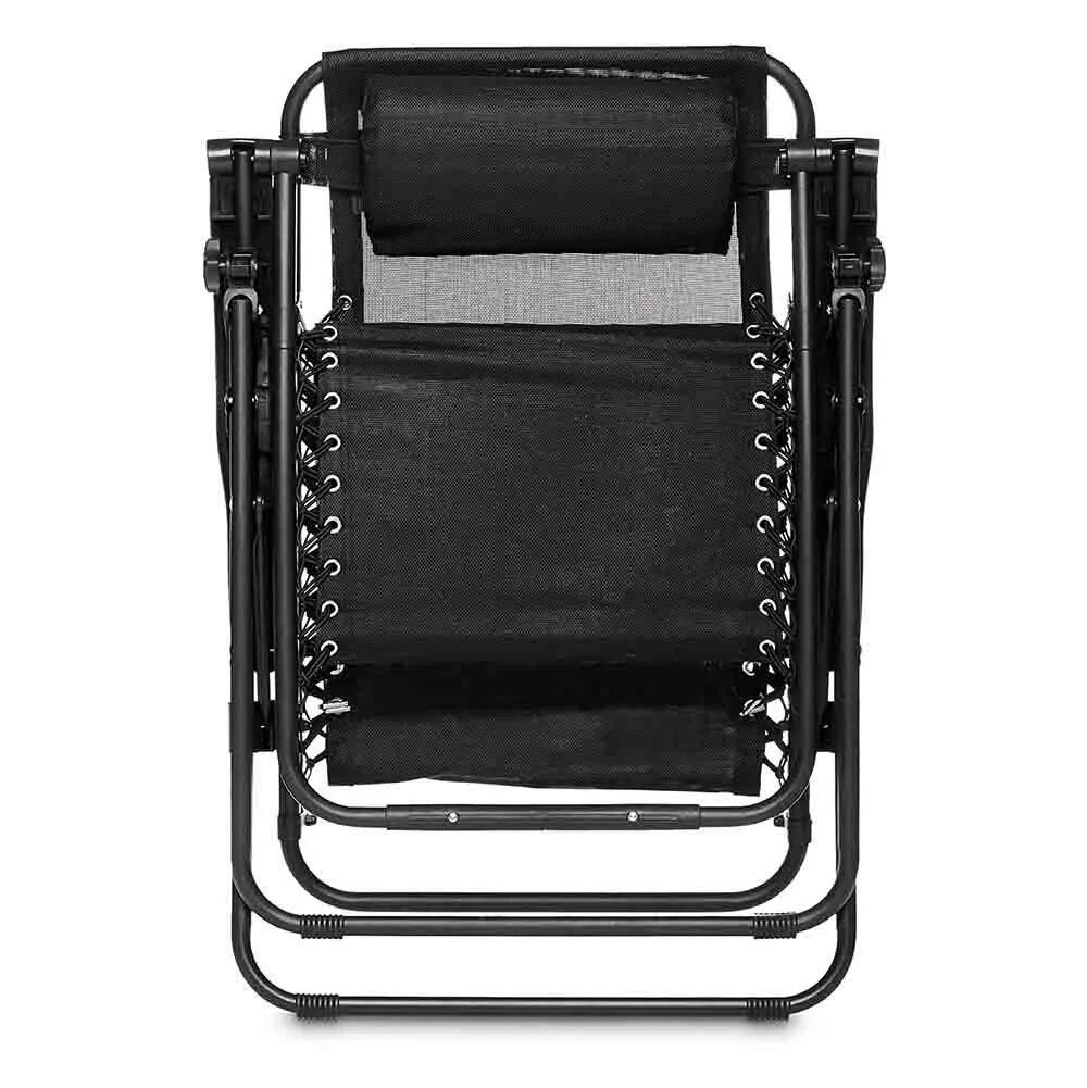 Silla plegable tumbona hamaca Gravedad Cero negra 2/4