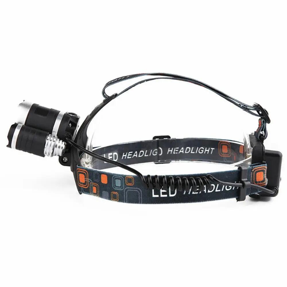 Linterna frontal recargable de cabeza 10000LM 3x XM-L XML T6 Headlamp 5/6