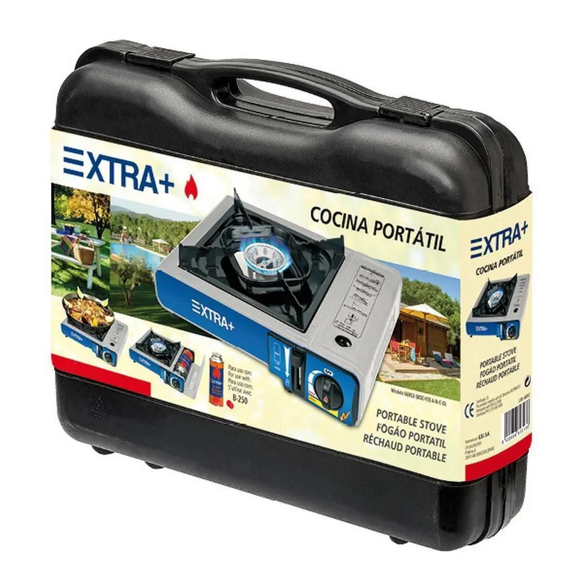 Cocina hornillo camping gas portátil 1 quemador estufa gas + 4 Cartuchos 227gr 4/6