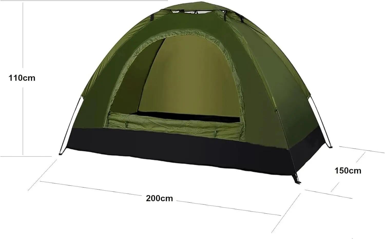 Tenda de campismo impermeável estilo iglu com bolsa de transporte, 2 pessoas. 6/6