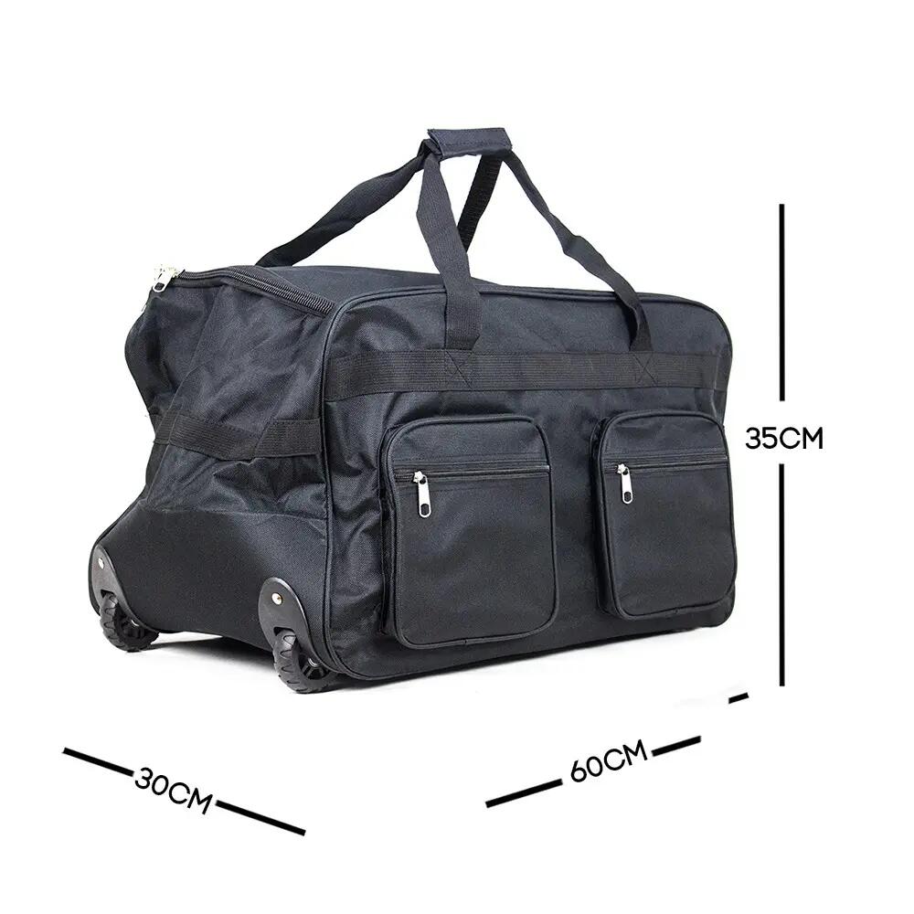 Maleta Bolsa de viaje trolley equipaje de mano 60x35x30cm Bolso Negra 4/4