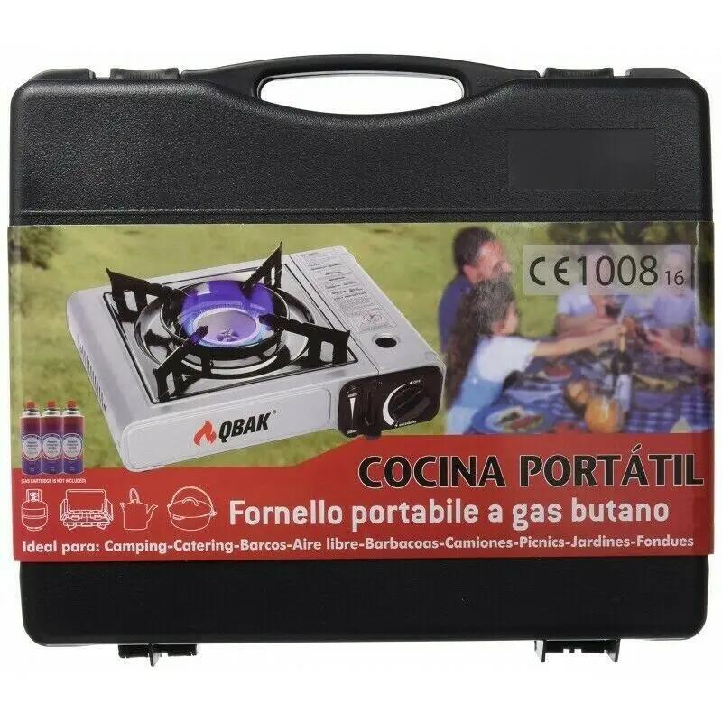 Hornillo Cocina de gas portátil 1 quemador estufa gas + 4 Cartuchos 227gr 4/5