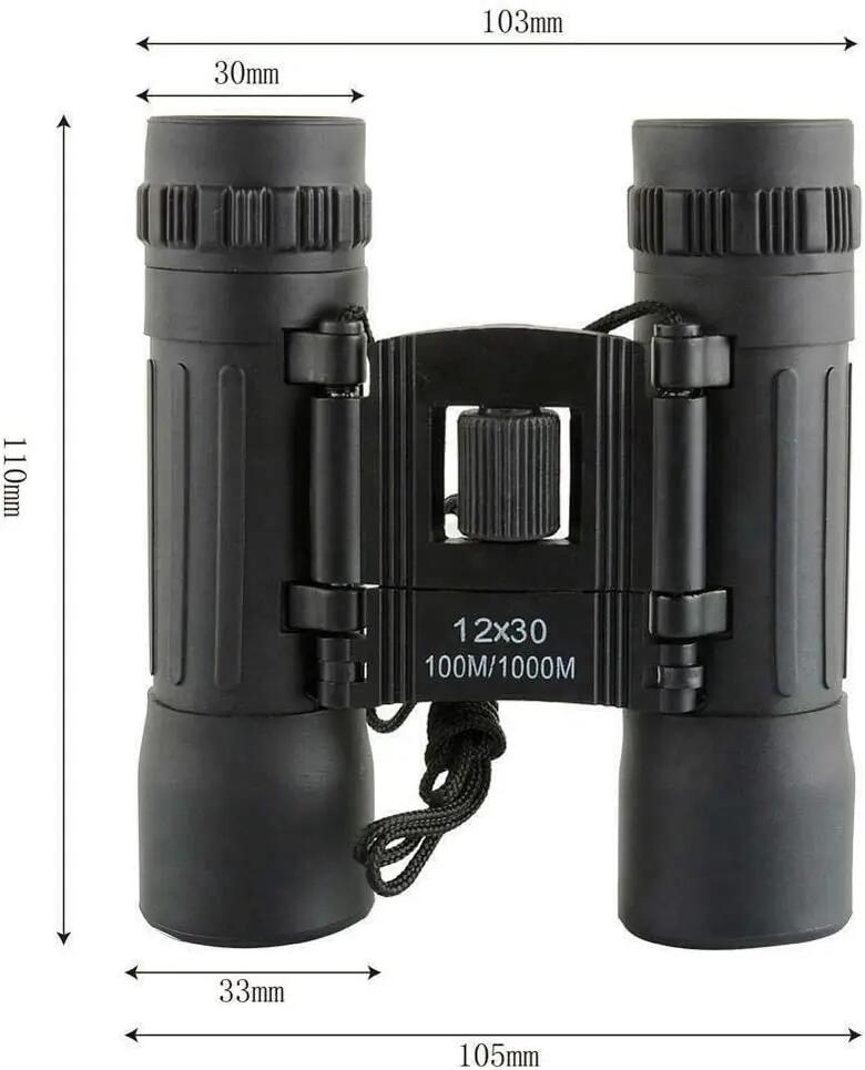 Binóculos com zoom de 12x30. Visão: 100m/1000m 3/7