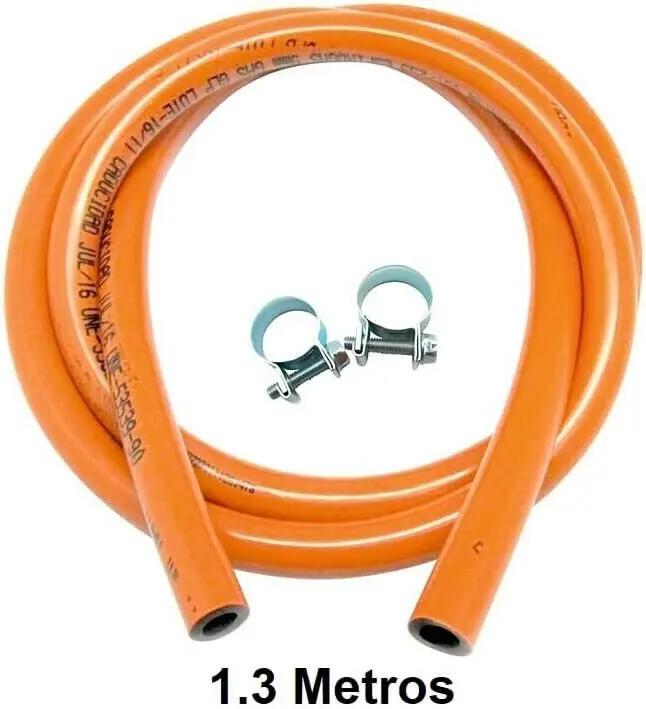Cocina Hornillo de gas, 2 quemadores, placa de gas, manguera de presión incluida 4/7