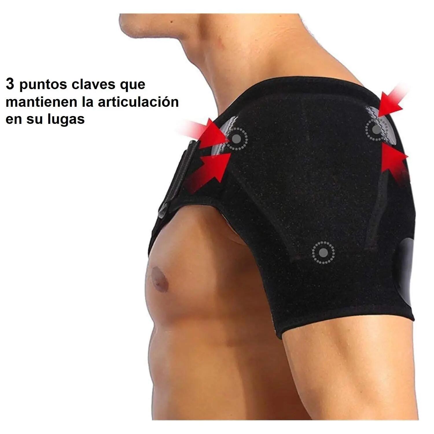 Hombrera Soporte de hombro con almohadilla de presión, soporte ajustable 3/6