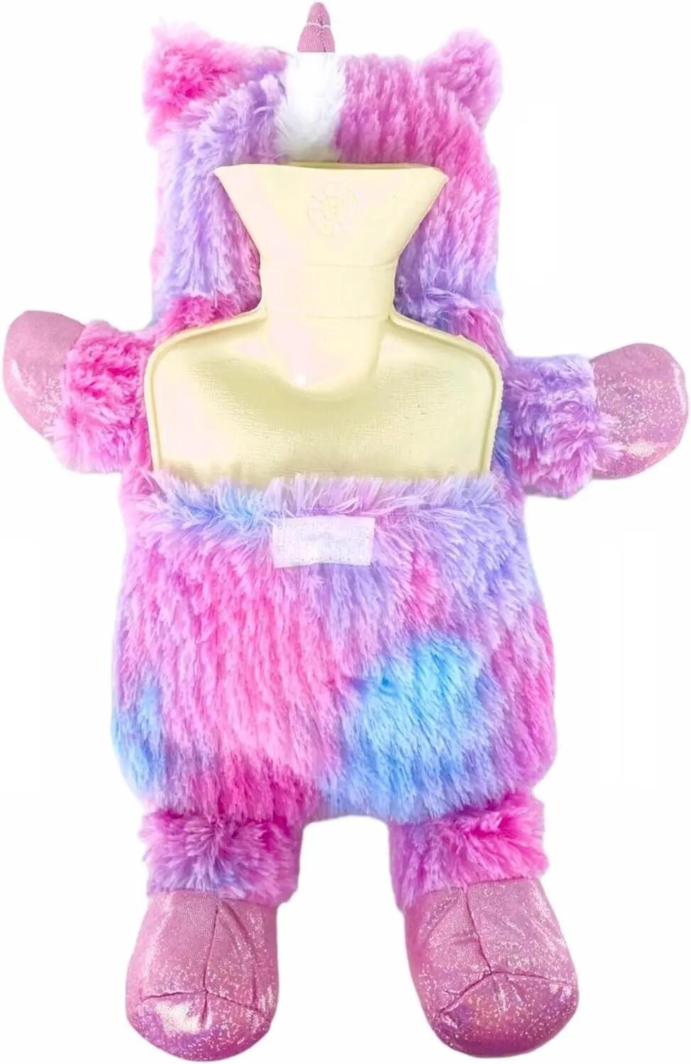 Bolsa de agua calienta manos con  funda de unicornio extraíble y lavable 1L 6/7