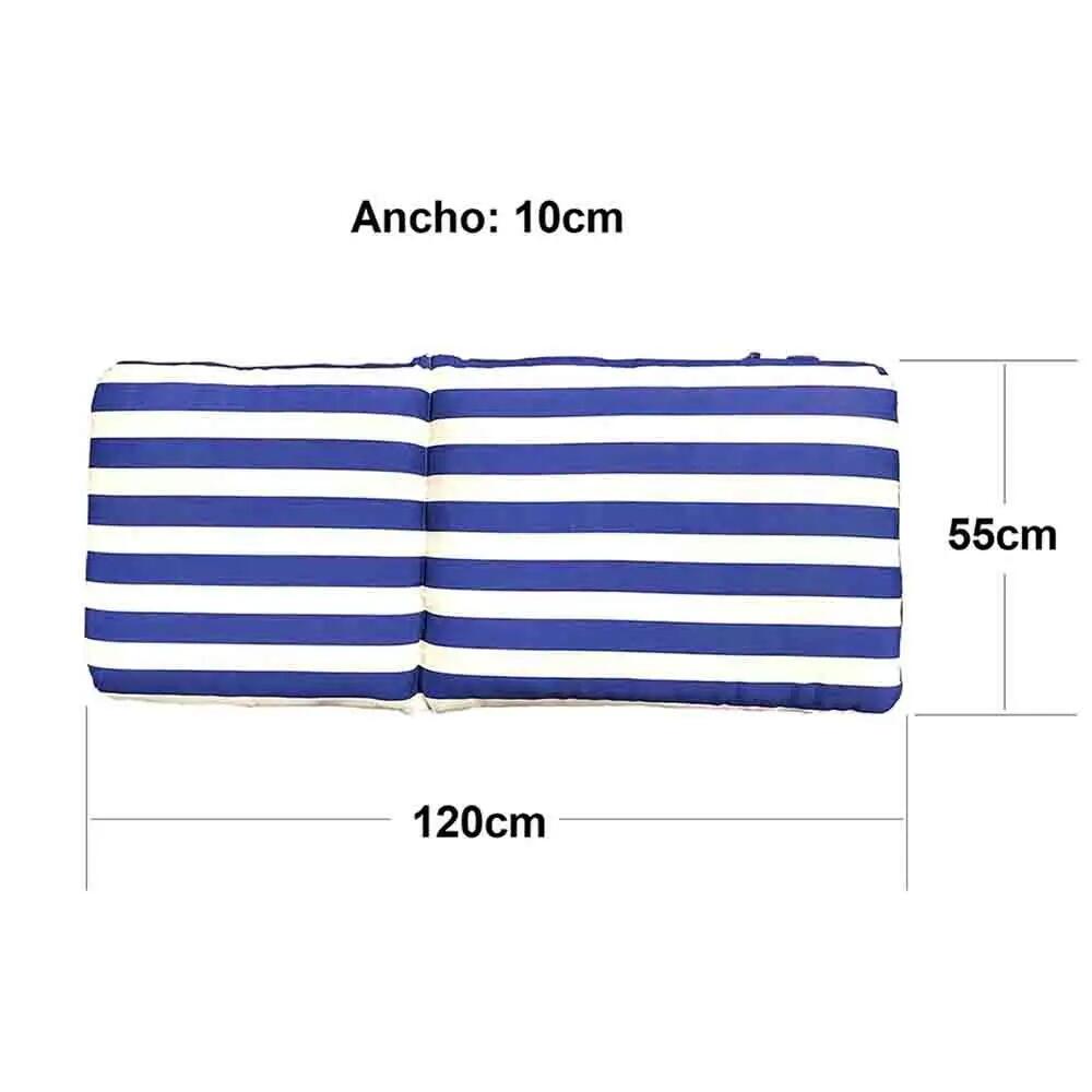Cojín acolchado para silla tumbona hamaca de terraza 120x55x10Cm 4/5