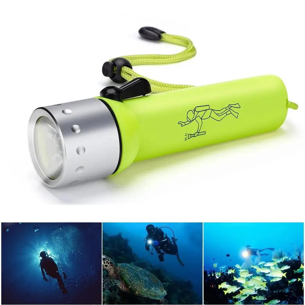 Linterna Led de Buceo Impermeable, Interruptor Magnético 6/7