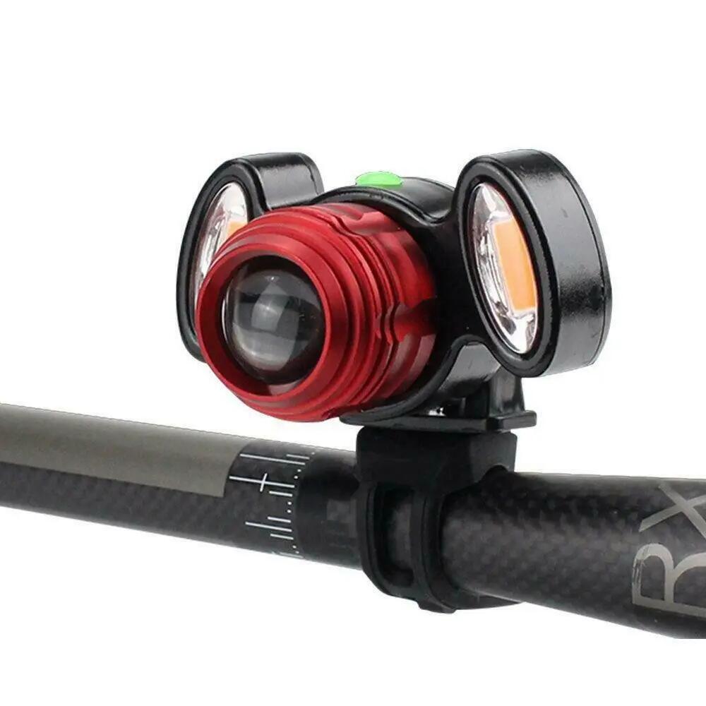 Linterna Frontal Recargable luz LED ML T6 + 2X COB zoom ajustable Impermeable 2/7
