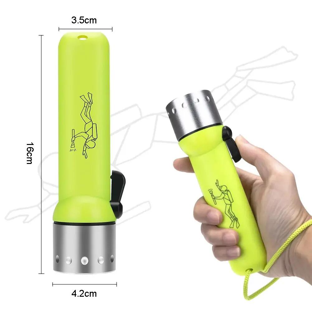 Linterna Led de Buceo Impermeable, Interruptor Magnético 3/7
