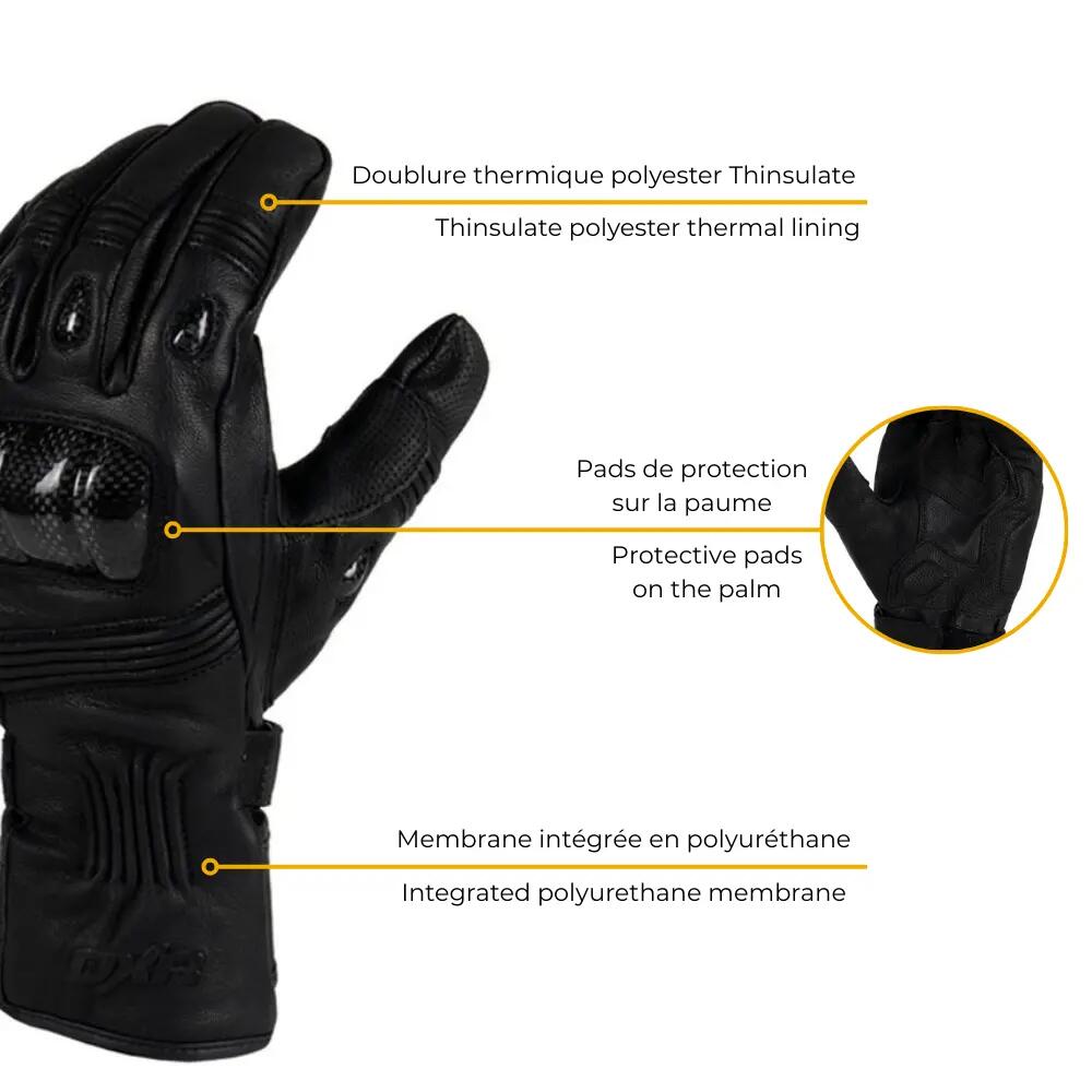 Gants moto homologués CE CARBON V2 4/7