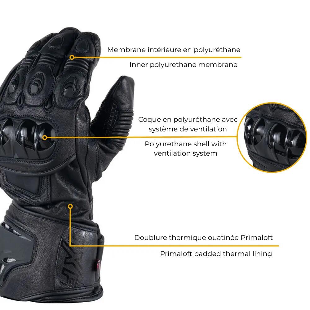 Gants moto homologués CE BORGATTI  WARM 4/7