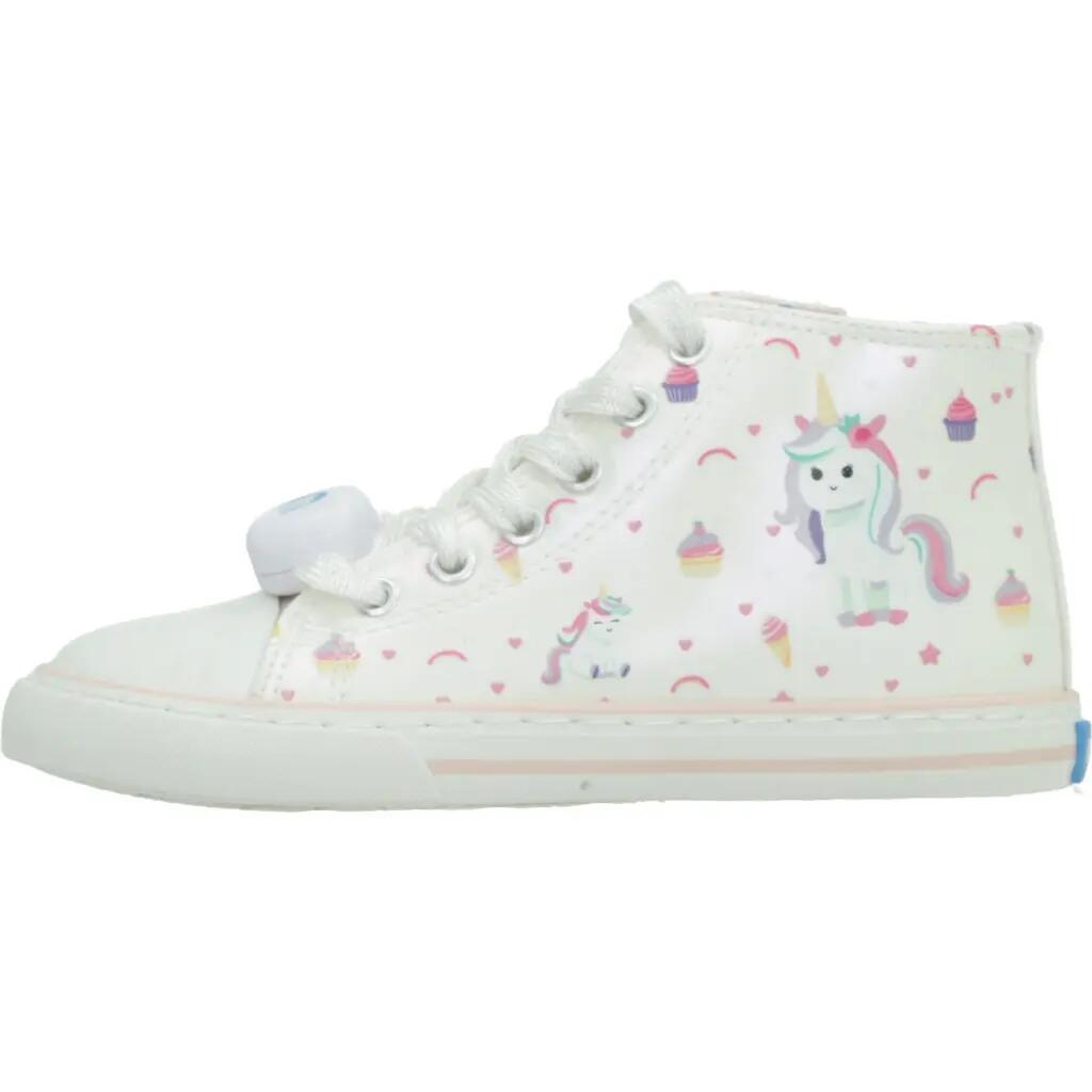 Sapatilhas menina barefoot mtng free lights branco 2/7