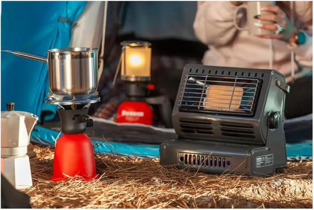 Hornillo de camping Mini-hornillo portátil cocinilla + 4 cartuchos de 190 gr 2/7