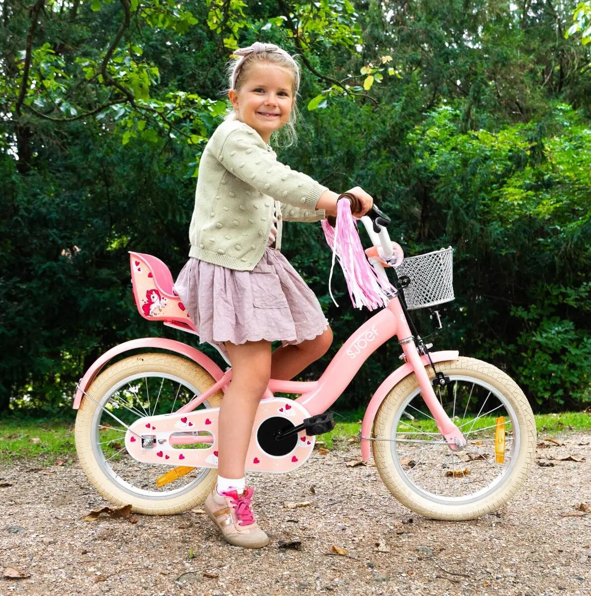 Dolly Meisjesfiets 14 inch - Kinderfiets 3-5 jaar - Fiets & Zijwieltjes - Roze 3/16
