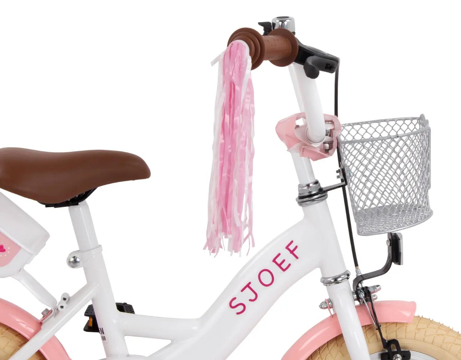 Dolly Meisjesfiets 12 inch - Kinderfiets 2-4 jaar - Fiets & Zijwieltjes – Wit 9/14