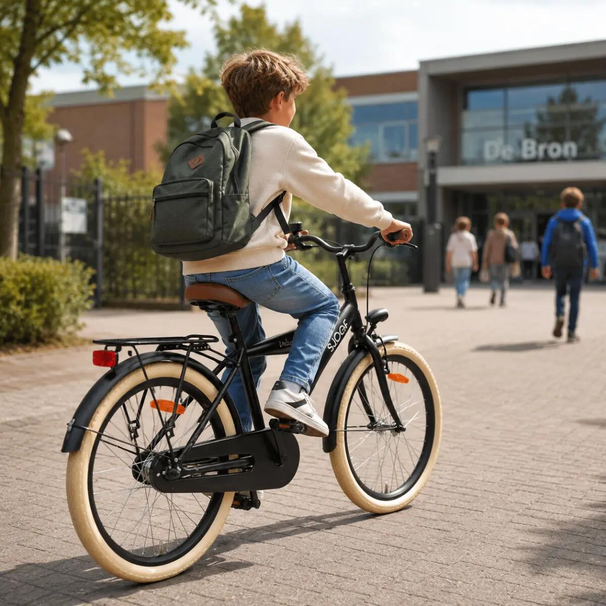 Urban Kinderfiets 24 inch - Jongensfiets 8-12 jaar - 85% afgemonteerd – Zwart 4/12