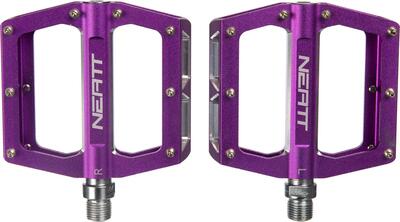 Pair of neatt attack v2 8 pin purple flat pedals