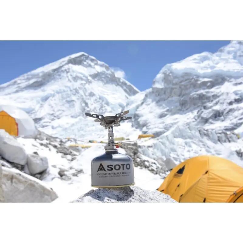 Réchaud gaz Soto WindMaster Micro Regulator 87 g support 4Flex résistant au vent 7/7