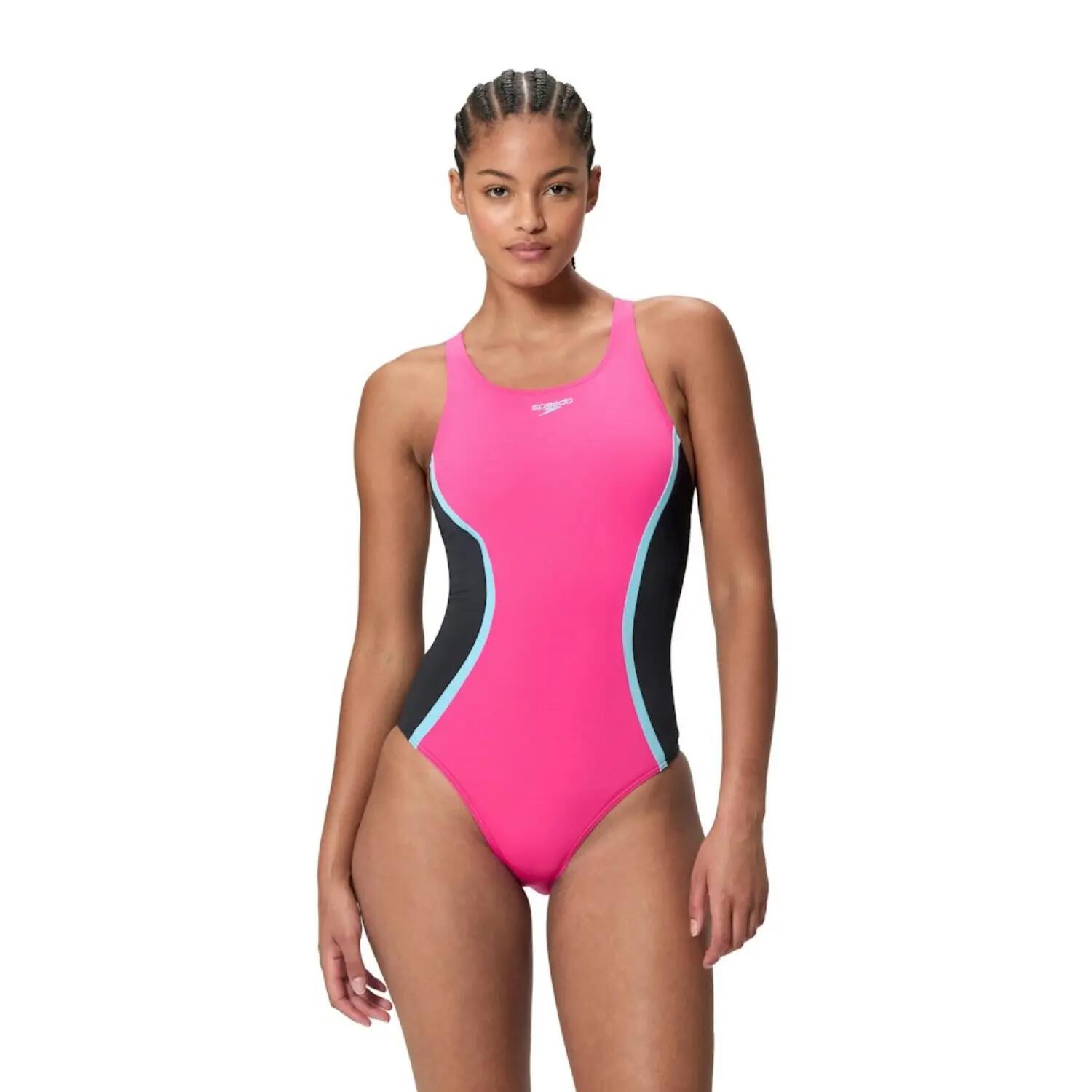 Speedo Badeanzug für Damen Solid Splice Medalist 2/5