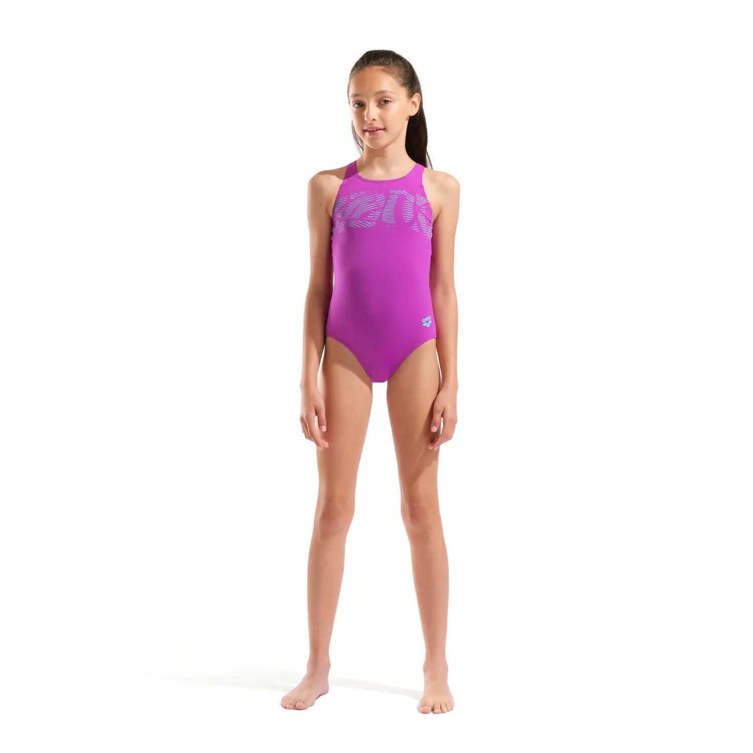 arena Badeanzug Mädchen Graphic Swim V Back 5/5