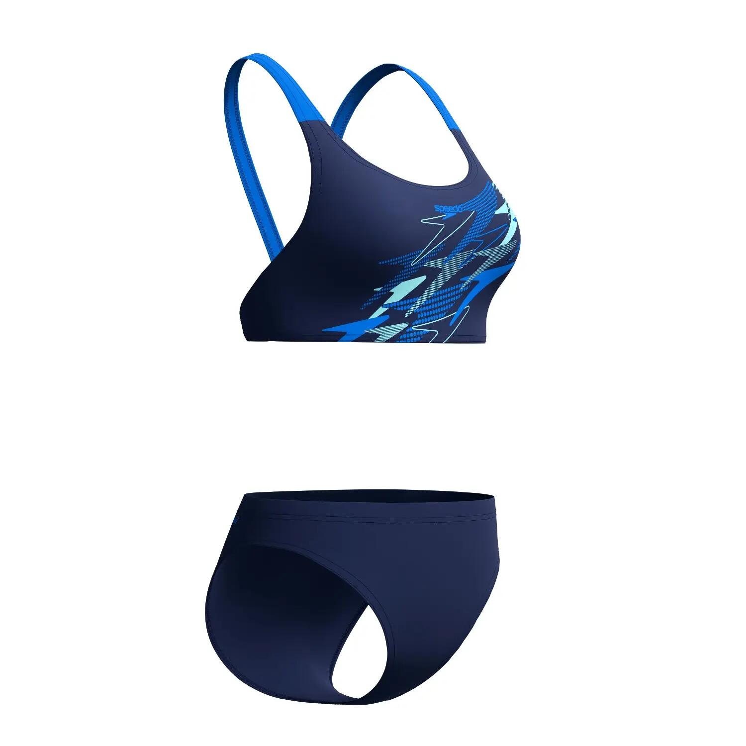Bikini Speedo Medley Logo V-Back marine/blu 4/7
