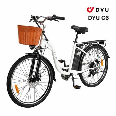 Dyu c6 city electric bike cruiser ebike 26