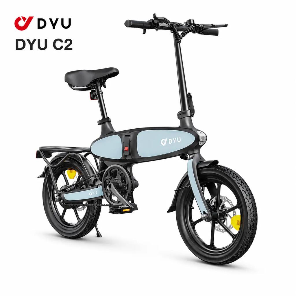 DYU C2 Folding Electric Bike Compact City Ebike 16"