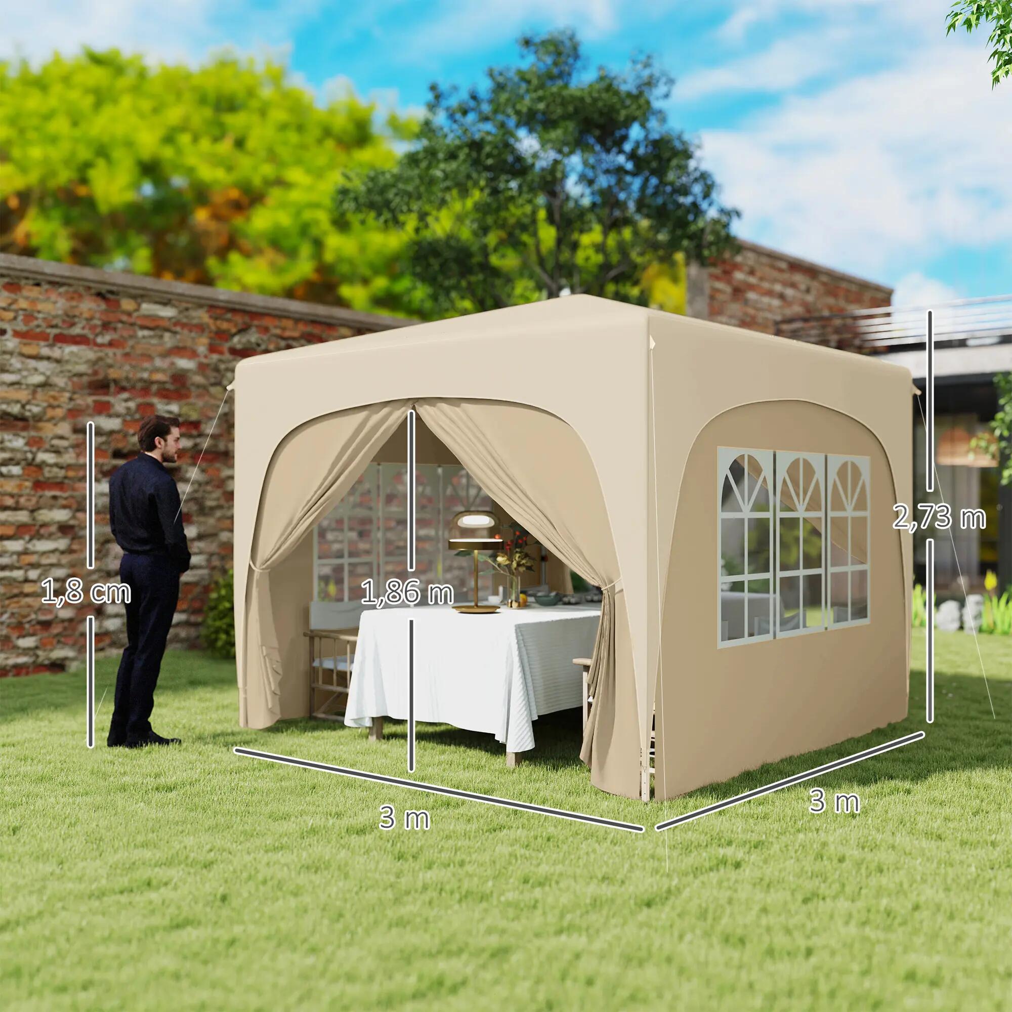 Carpa Plegable Outsunny 300x300x273 cm Arena 3/8