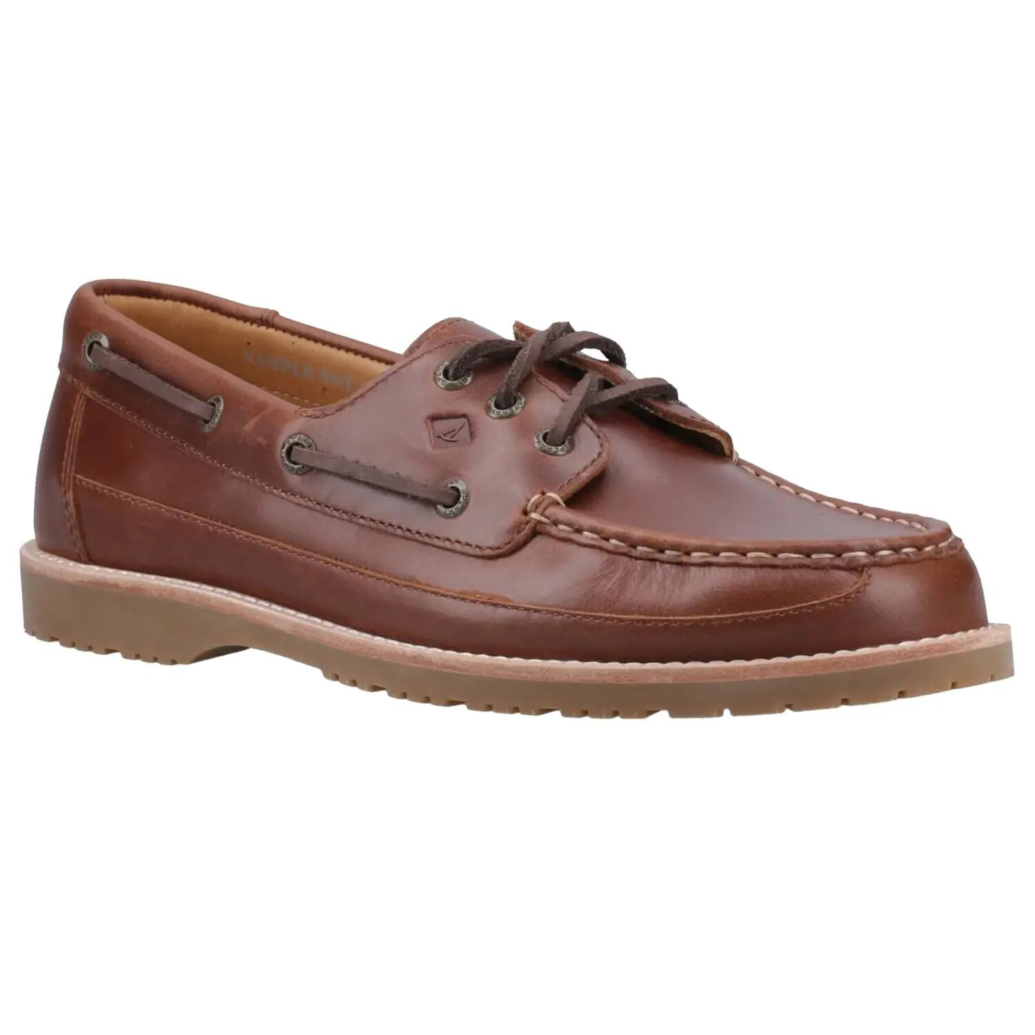 Sperry Mens Logo Leather Boat Shoes