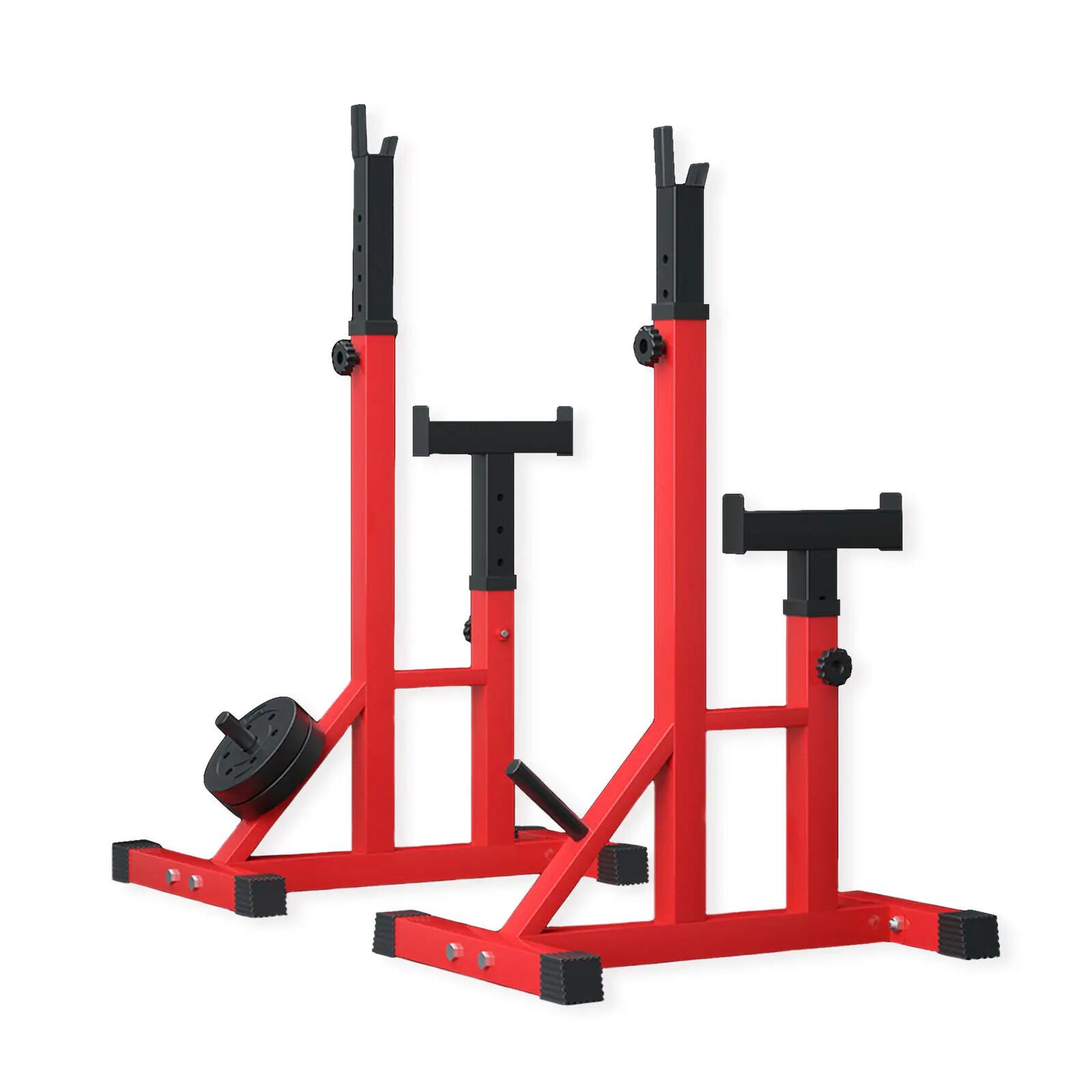 FitnessLab Adjustable Squat Rack Fitness Exercise Weight Lifting Barbell Stand