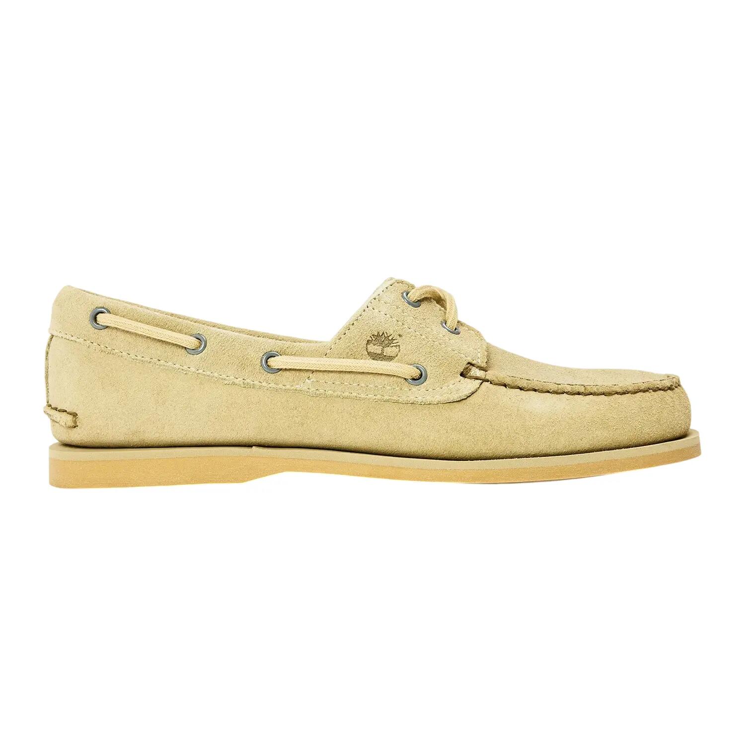 Timberland Mens Classic Textured Suede Lace Up Boat Shoes