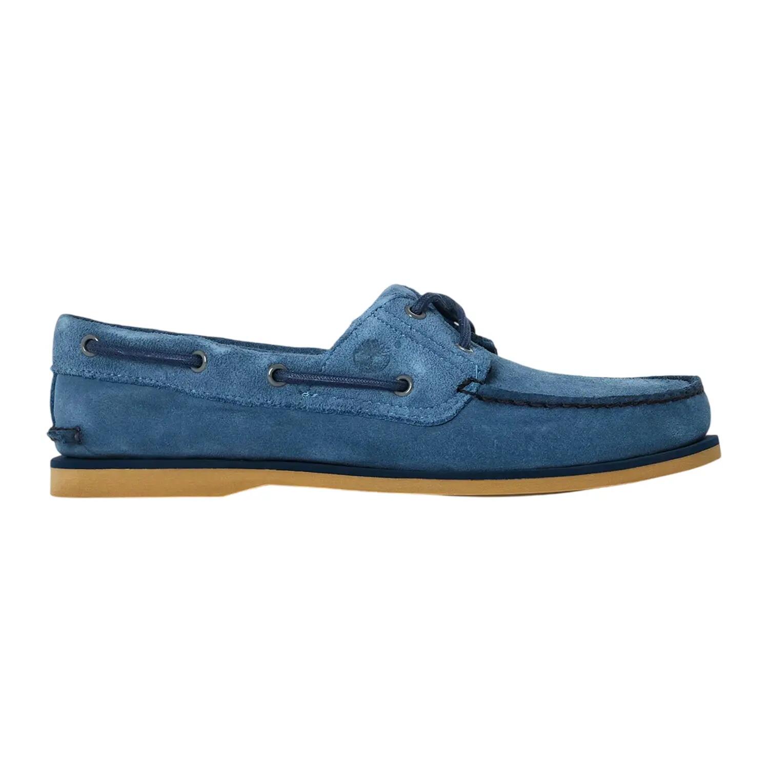 Timberland Mens Classic Textured Suede Lace Up Boat Shoes