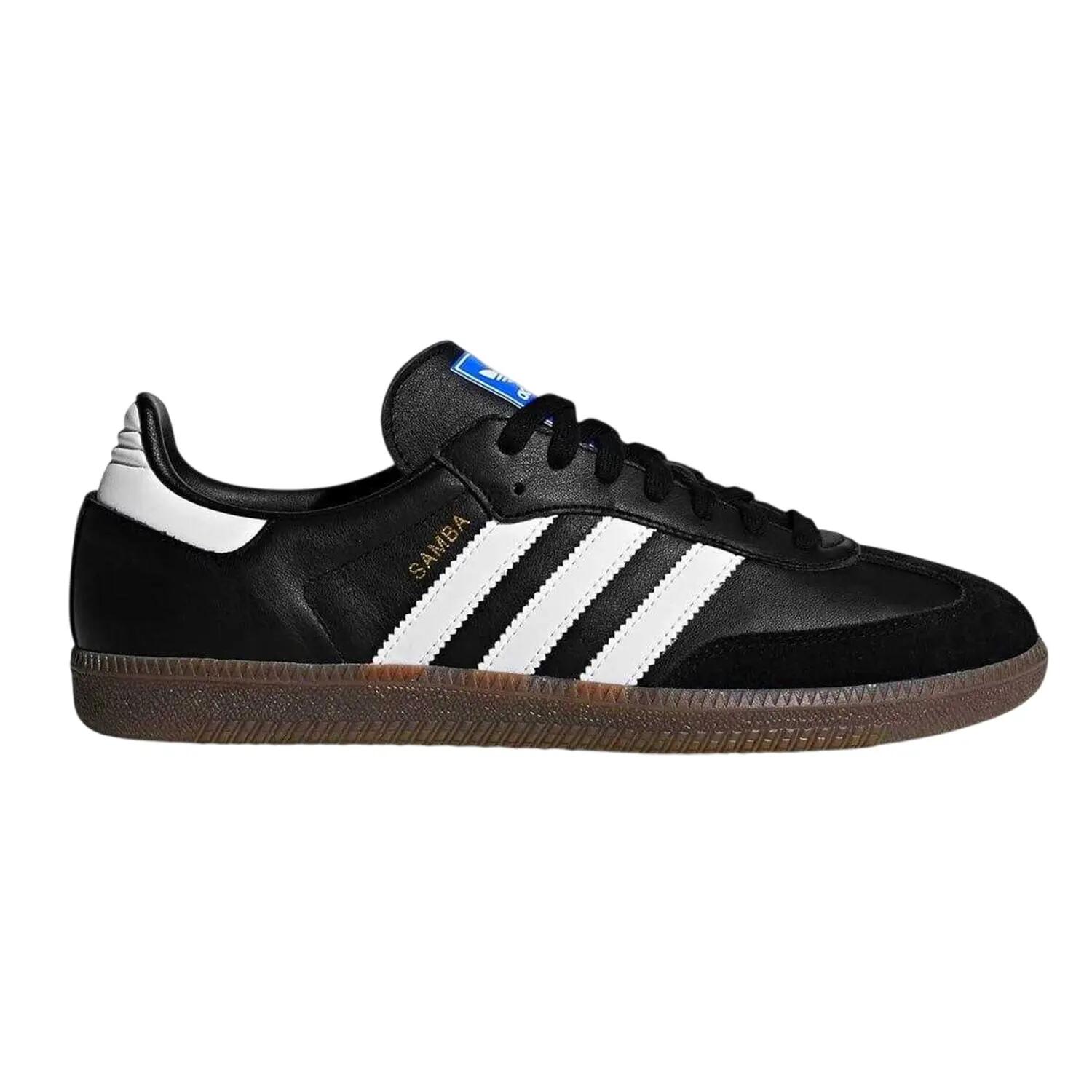 Adidas Mens Samba OG 3 Stripes Leather Trainers