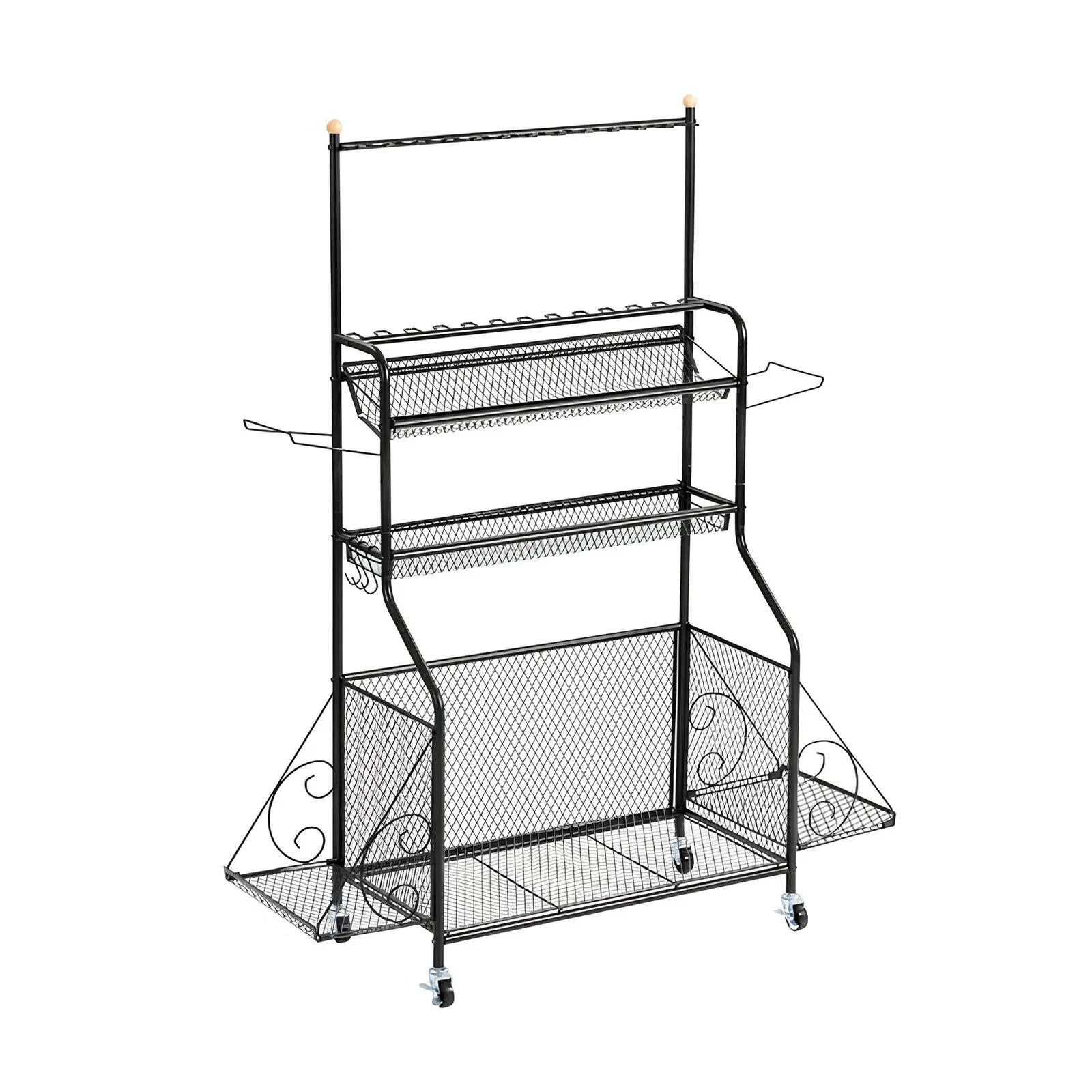 fitnessLAB 12 Rods Fishing Rod Holder Fishing Gear Tackle Cart Storage Organizer