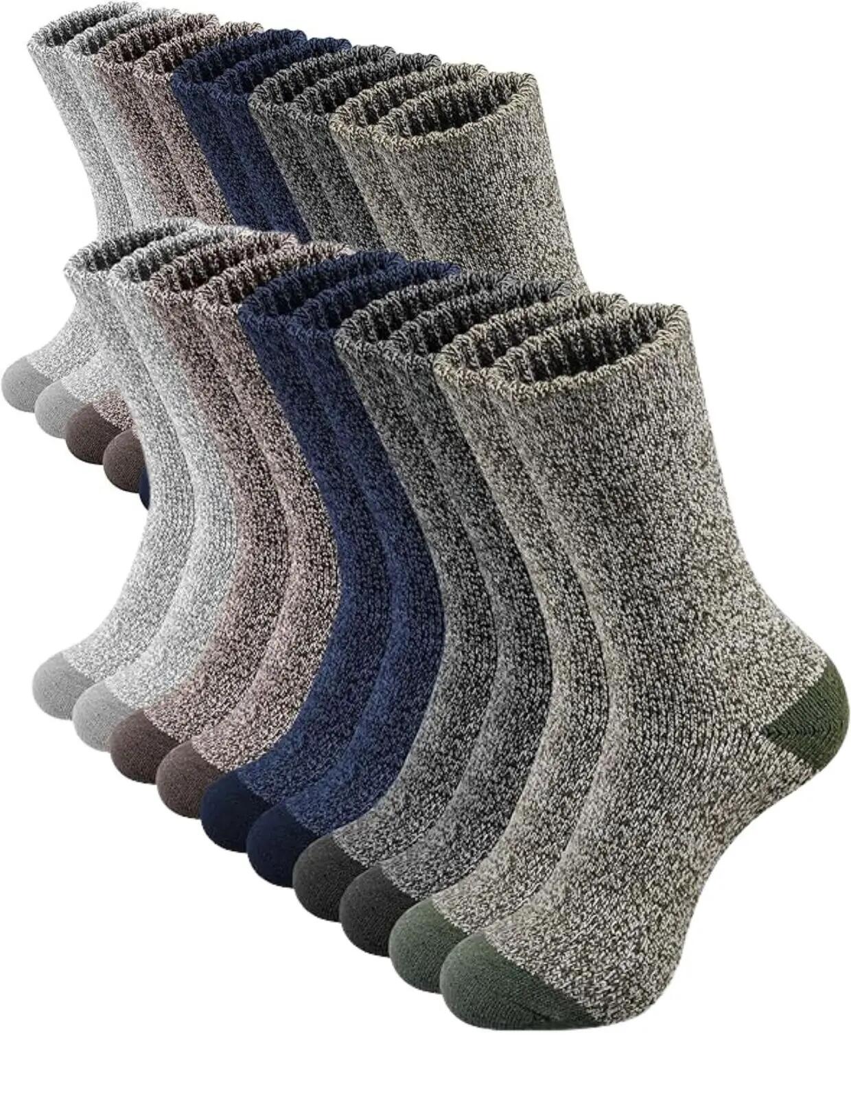 12 Pairs Heavy Duty Wool Blend Work Socks Extra Thick Cushion in Assorted Colour