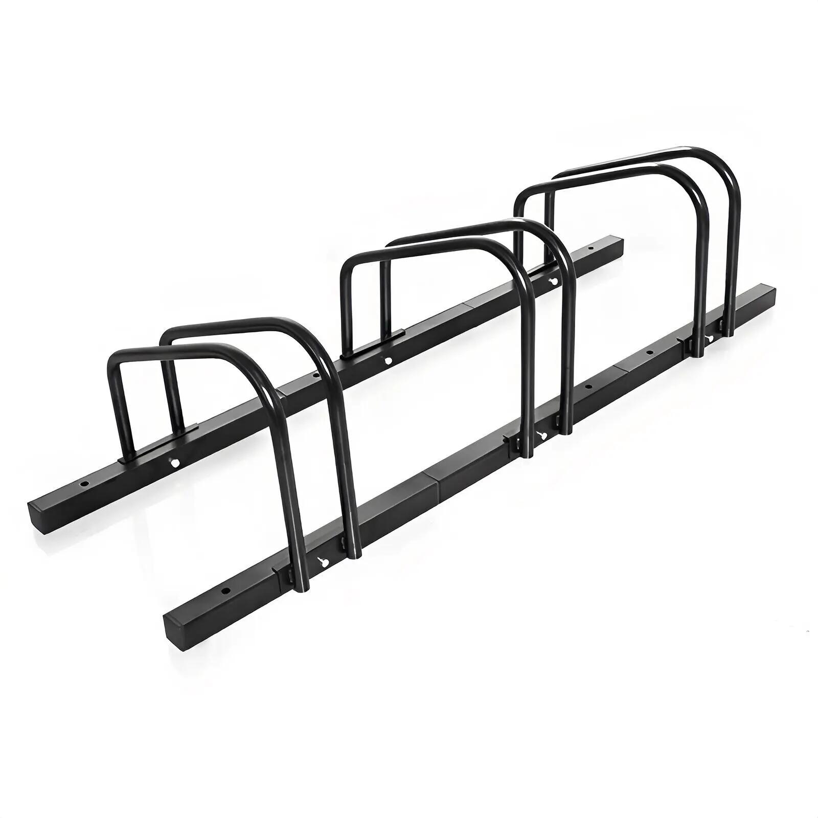 FitnessLab 3 Bike Parking Floor Stand Bicycle Rack Portable Cycling Storage