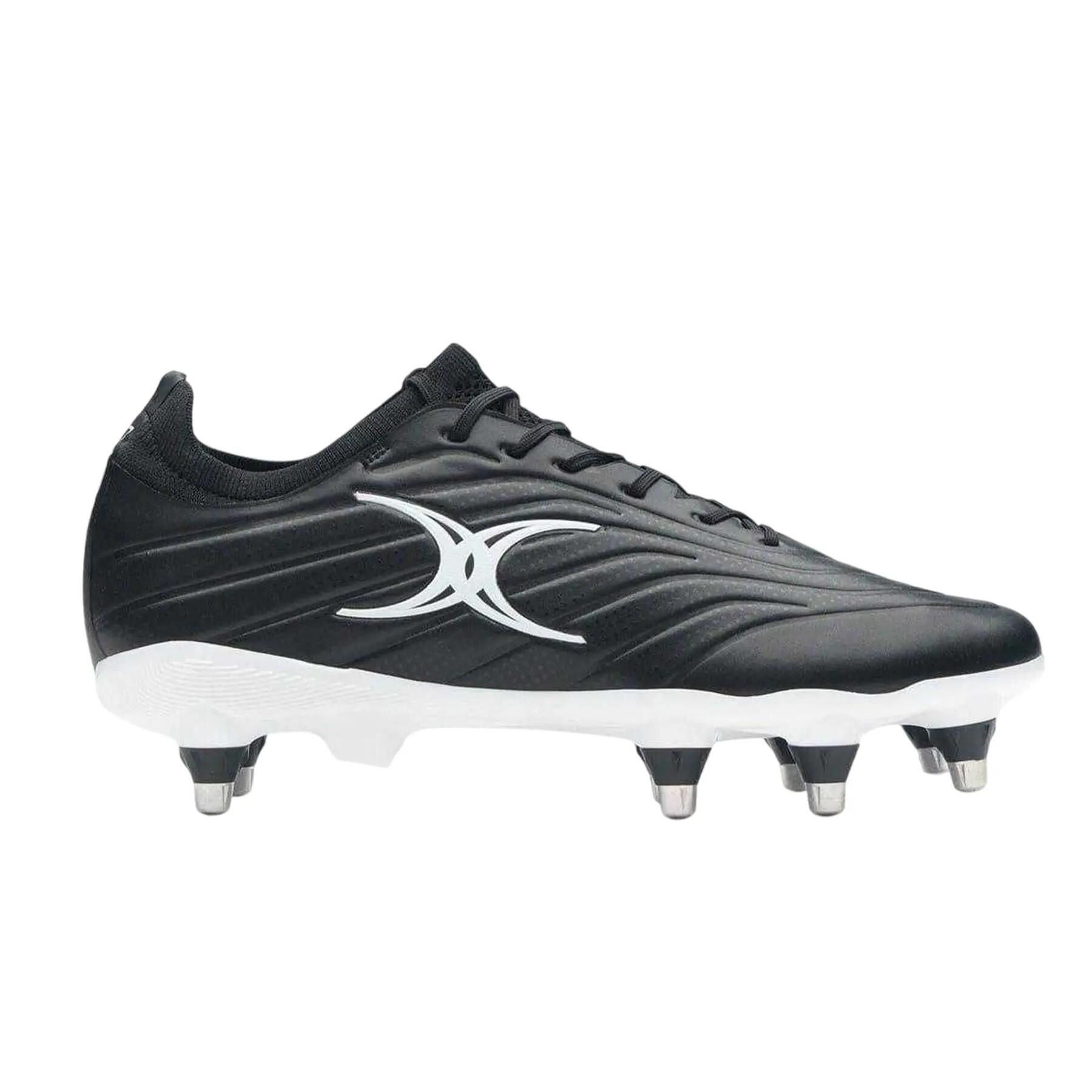 Gilbert Mens Icon Power 8 Leather Soft Ground Rugby Boots