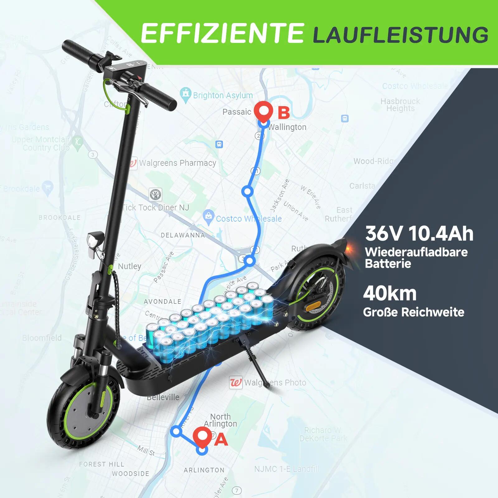 Trotinete elétrica Isinwheel S9 MAX com sistema de travagem duplo e aplicação 7/8