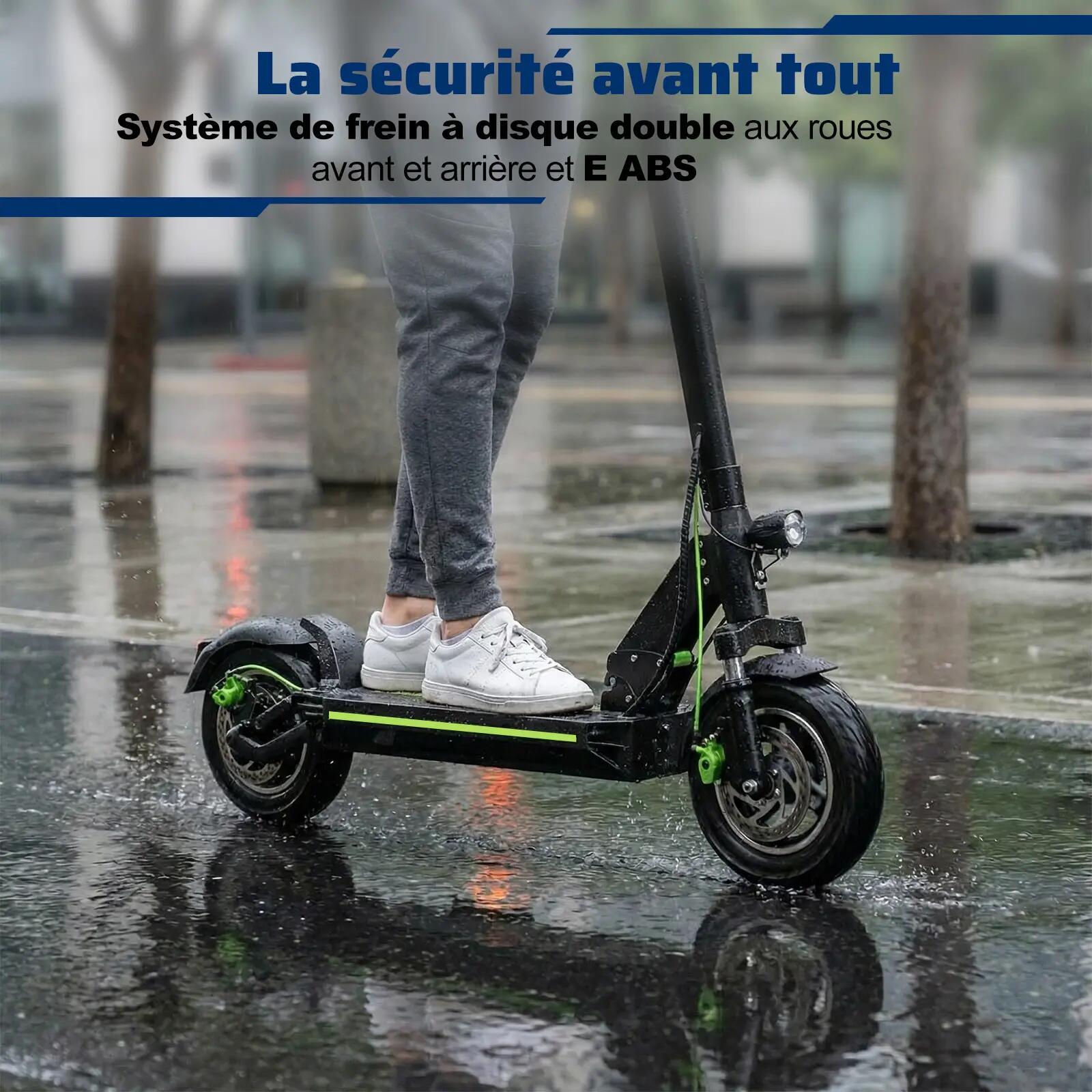 Trotinete elétrica TODIMART D6 para adulto, com travões de disco duplos 5/6