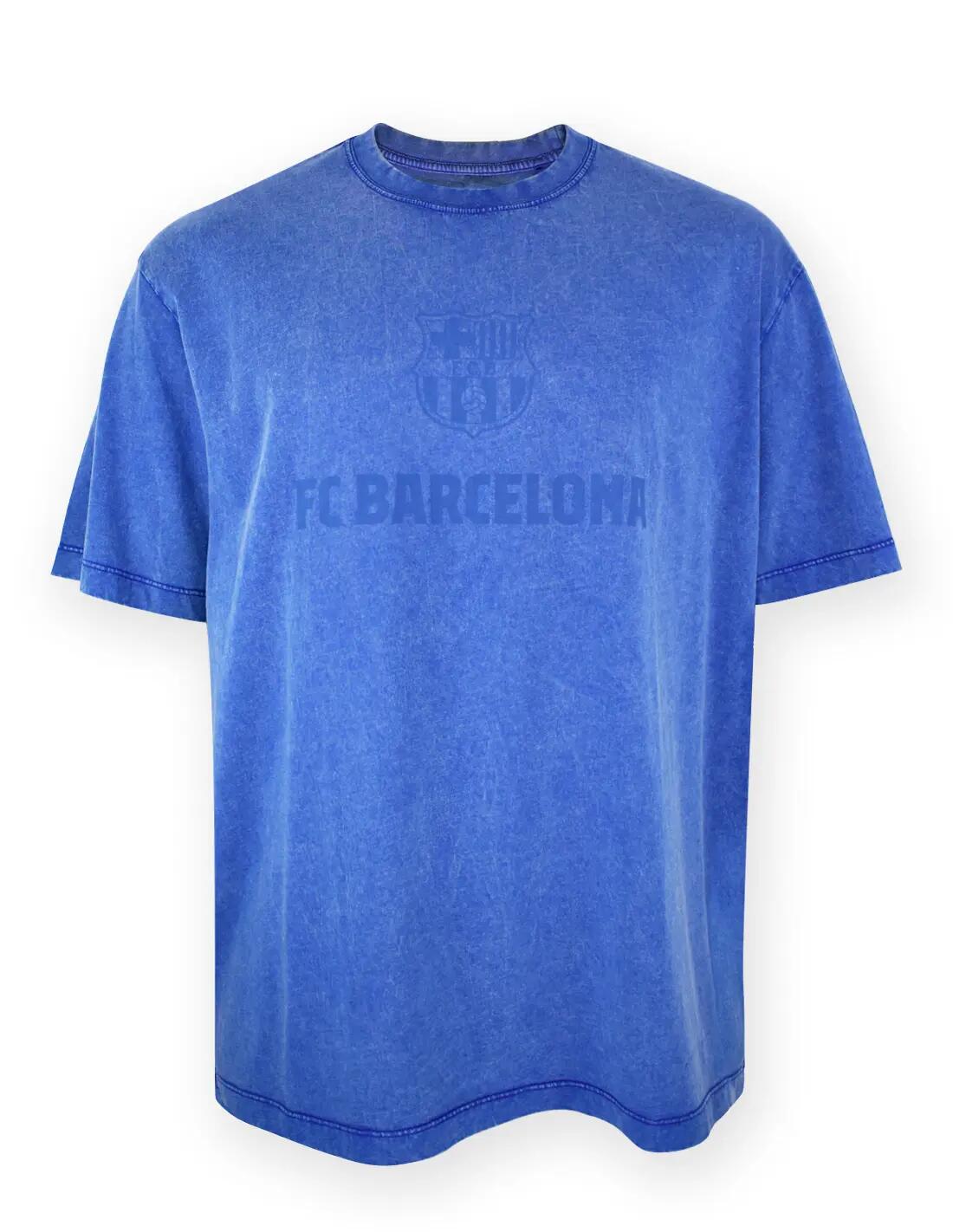 Camiseta FC Barcelona Adulto Oversize Wash Blue Barça Lifestyle 1/3