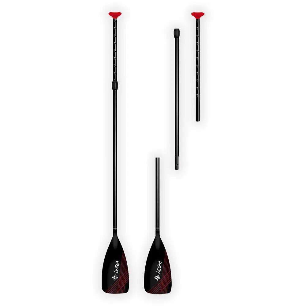 3-delige stand-up-peddel - 170-215 cm - Rood/Zwart 2/2