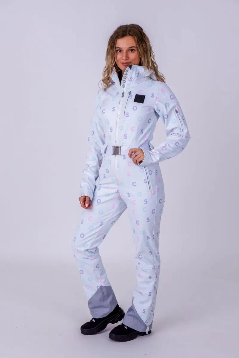 Costum de schi șic - Imprimeu OOSC alb 2/6