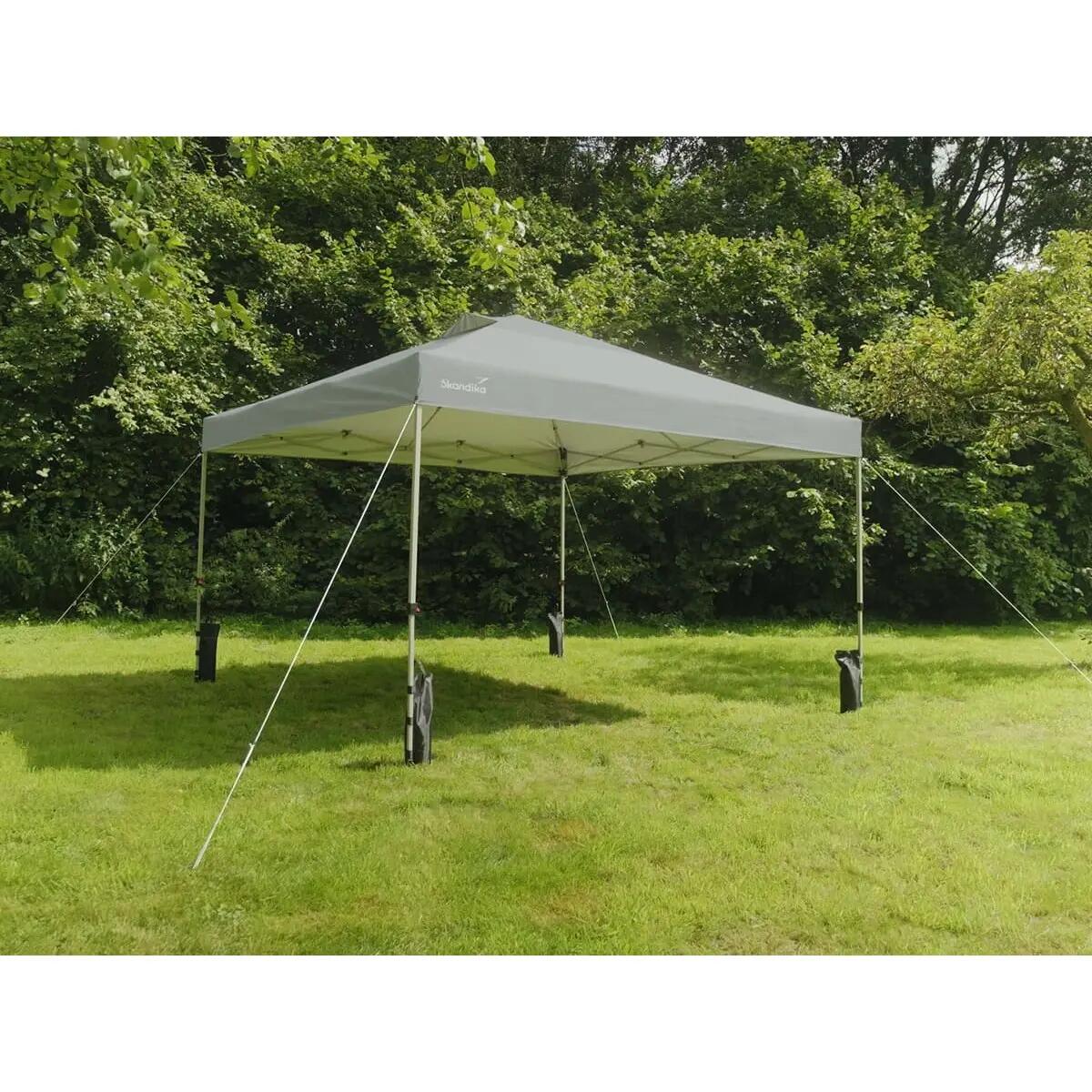 Faltpavillon - Solvorn 3 x 3 m - Rahmen/Beine Stahl - einfache Montage 10/17