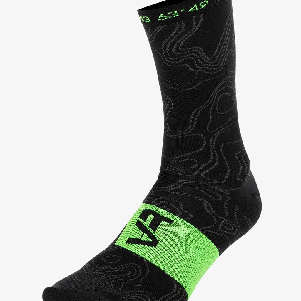 Unisex MTB socks - comfortable fit, secure hold, black/light green