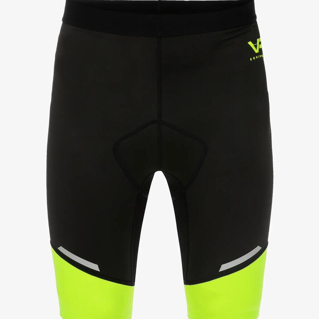 Men's MTB shorts - mid waistband, integrated belt, cargo pockets - black